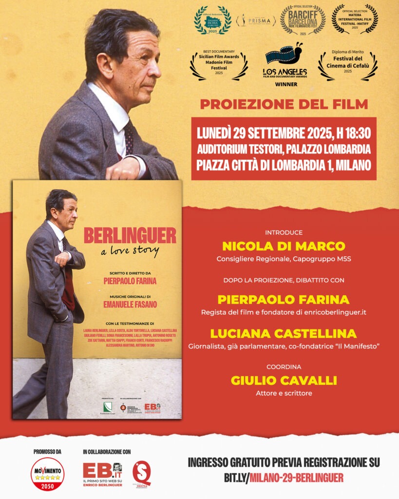 berlinguer a love story milano 29 settembre